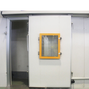 Sliding door with glass window