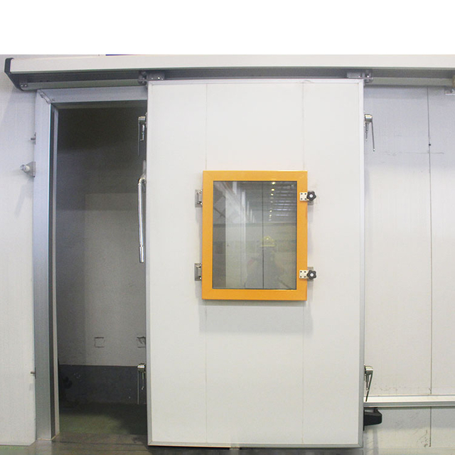 Sliding door with glass window