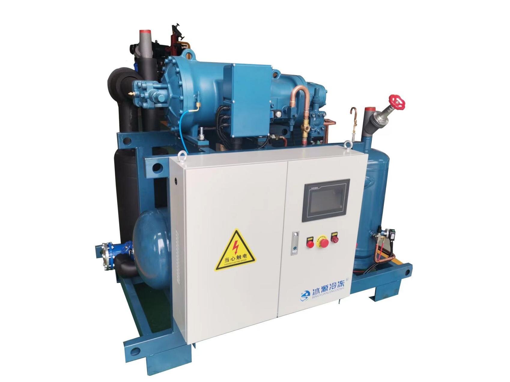 Single-stage screw compressor unit